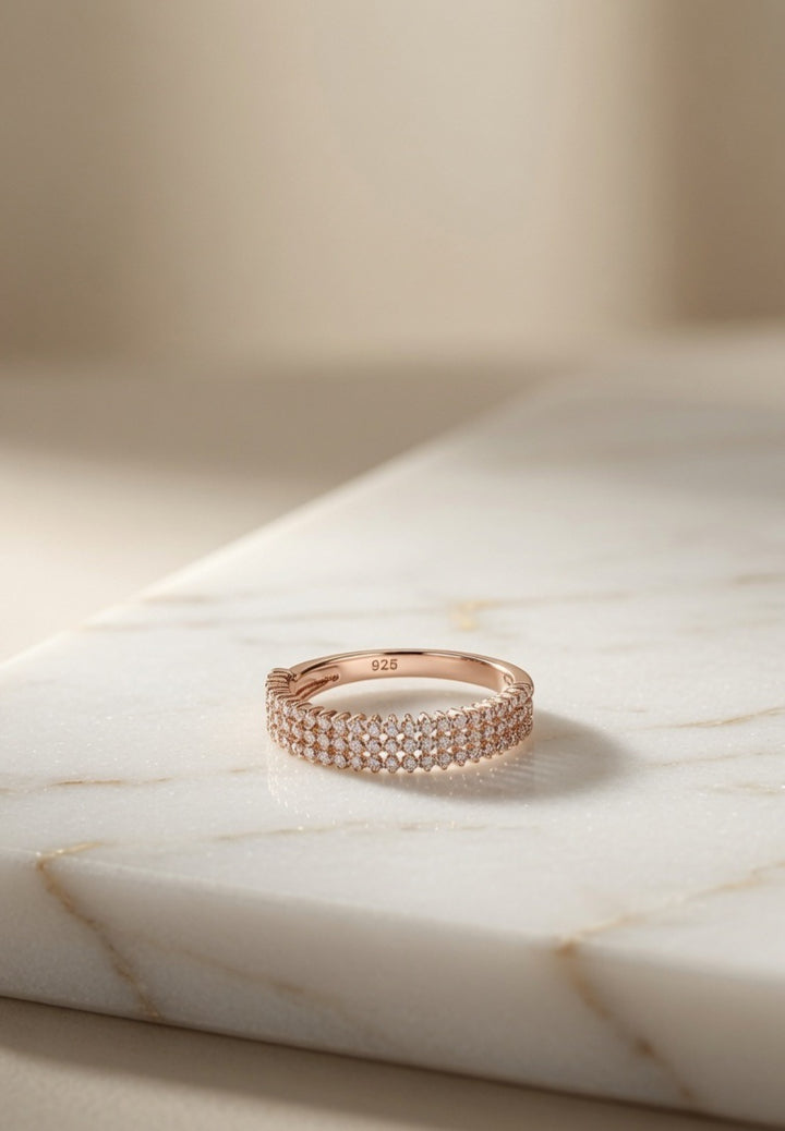 925 Silver Kiara Ring (Rosegold)