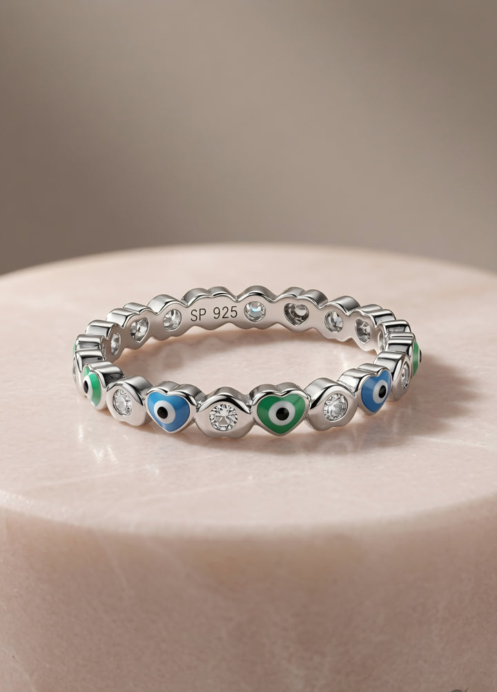 Silver 925 Evil Eye Ring