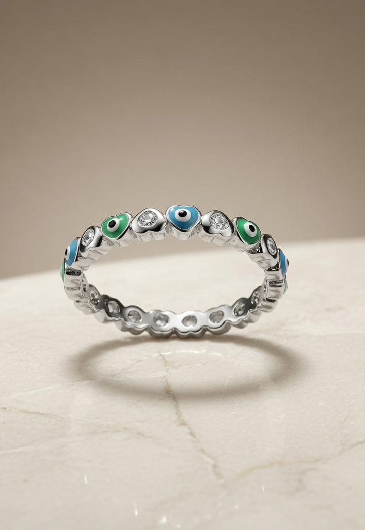 Silver 925 Evil Eye Ring