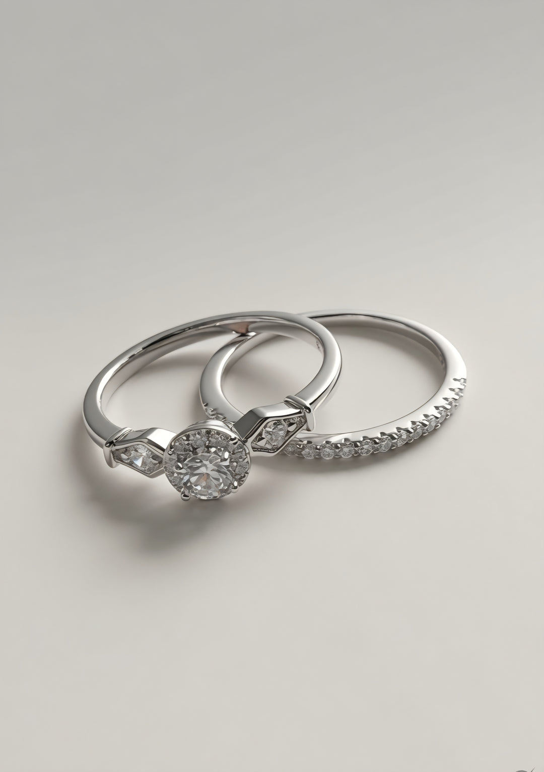 Silver 925 Prism Curve Stack Rings
