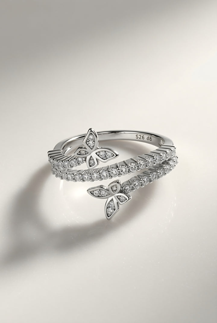 Silver Aurora Glow Ring
