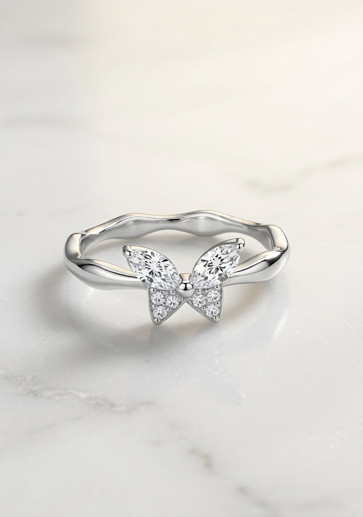 Silver Twilight Bloom Ring