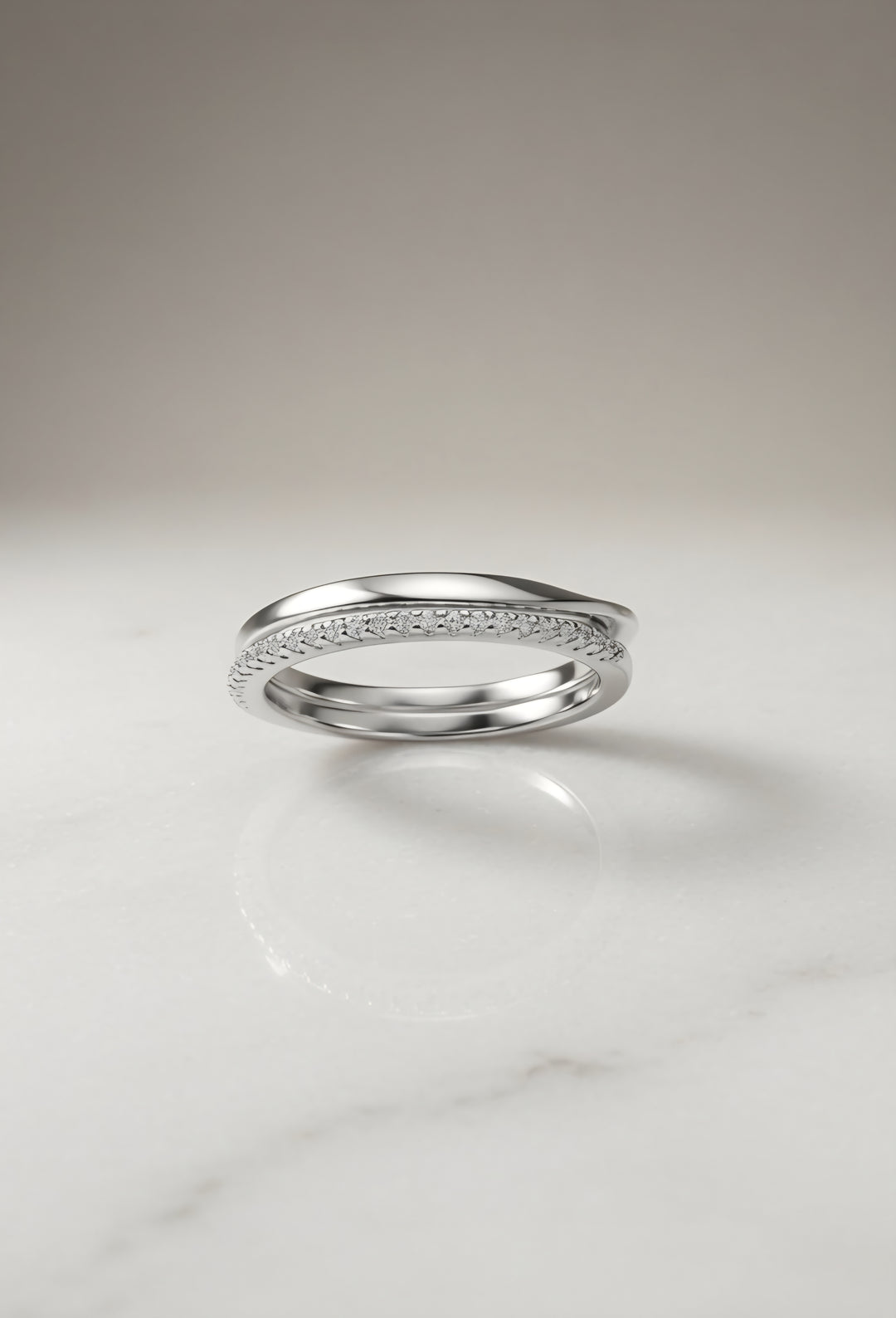 Silver Starlight Embrace Stack Rings
