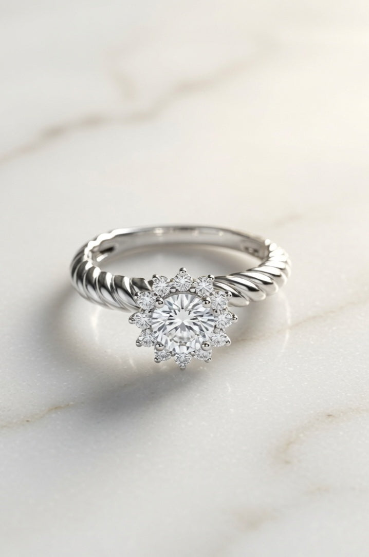 Silver Celestial Charm Ring