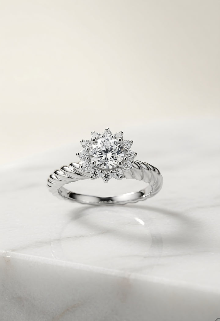 Silver Celestial Charm Ring