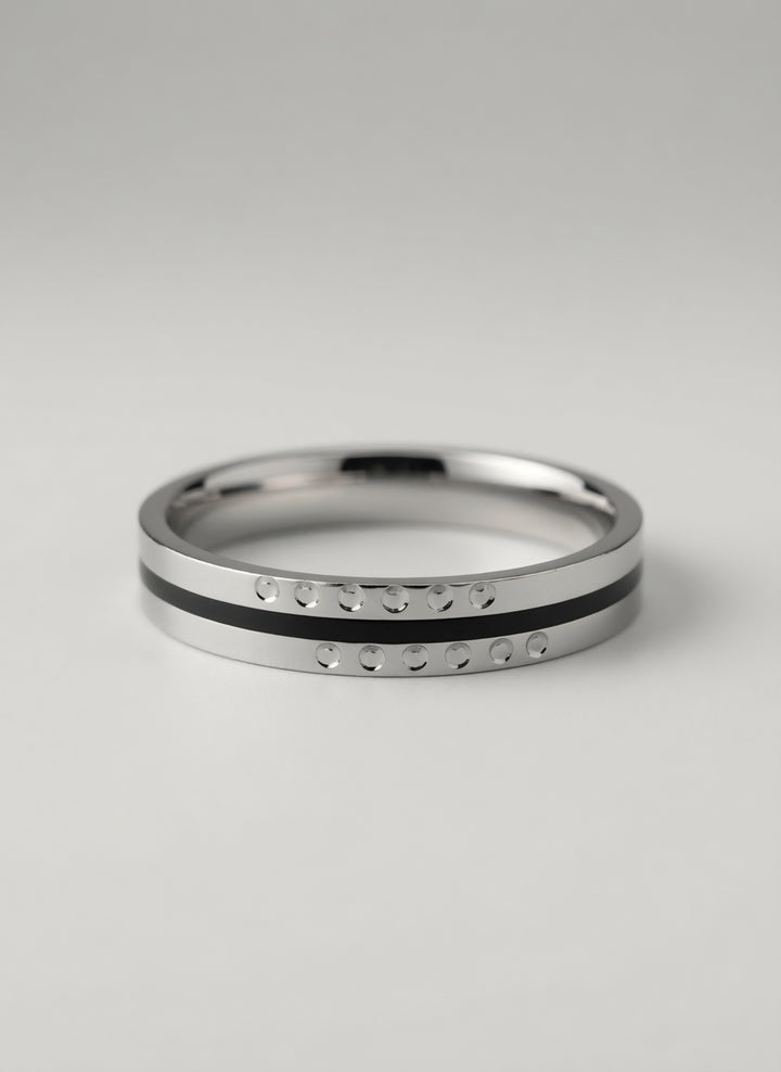 925 Silver Prism Torque Ring (Men)