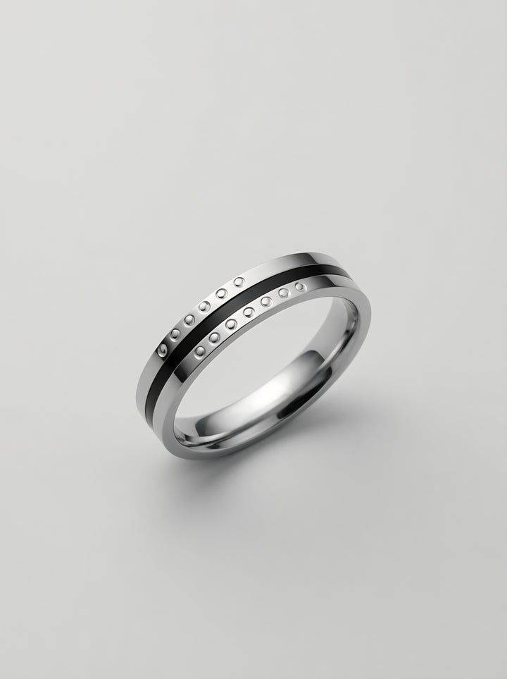 925 Silver Prism Torque Ring (Men)