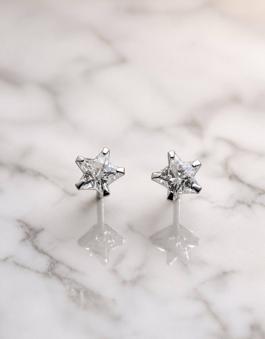 925 Silver Star Stud Earrings