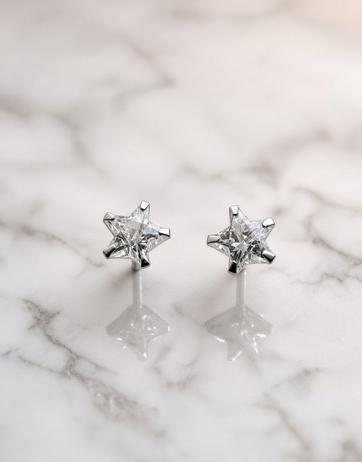 925 Silver Star Stud Earrings