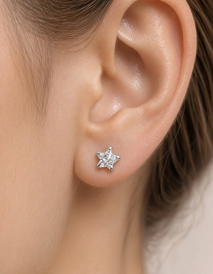 925 Silver Star Stud Earrings