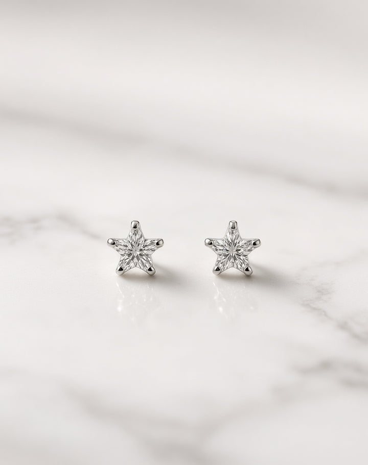 925 Silver Star Stud (S) Earrings