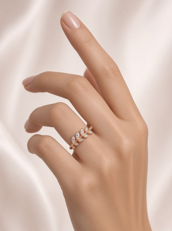 925 Silver Tulip Ring (Rosegold)