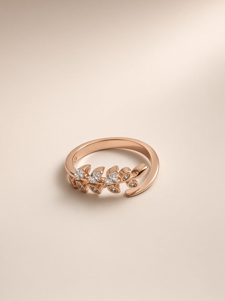 925 Silver Tulip Ring (Rosegold)