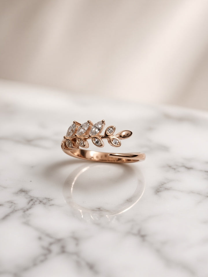 925 Silver Tulip Ring (Rosegold)