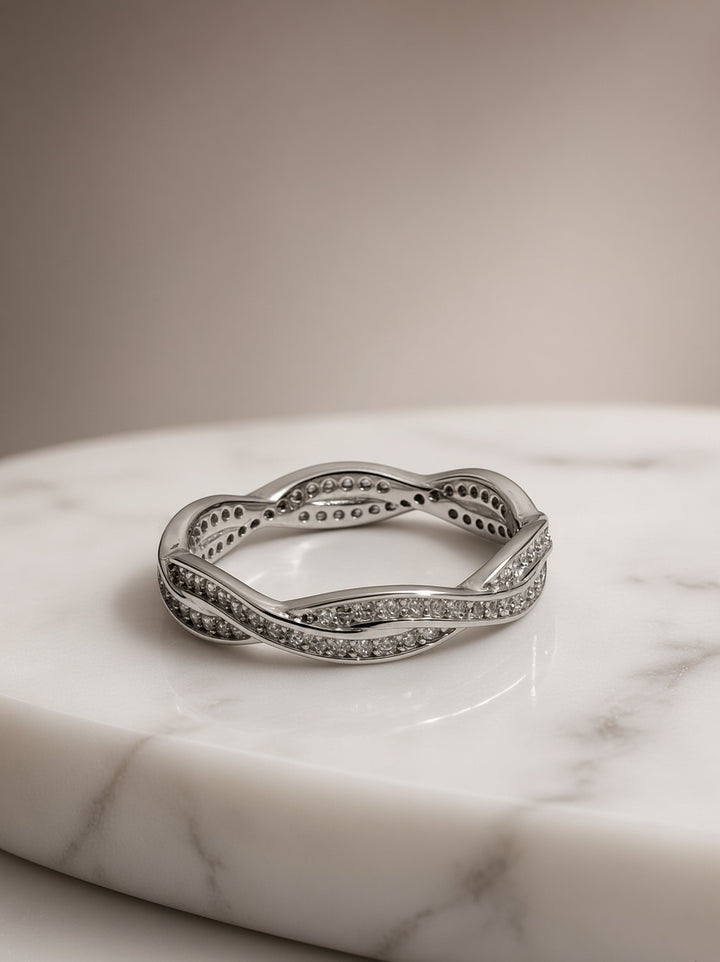 925 Silver Twister Ring