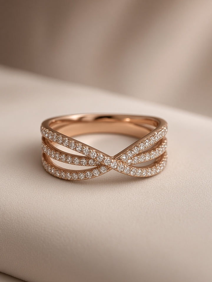 925 Silver Jemina Ring (Rosegold)