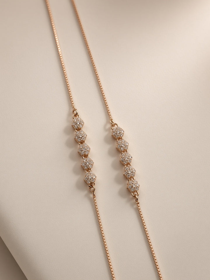 925 Silver Renne Anklet (Rosegold)