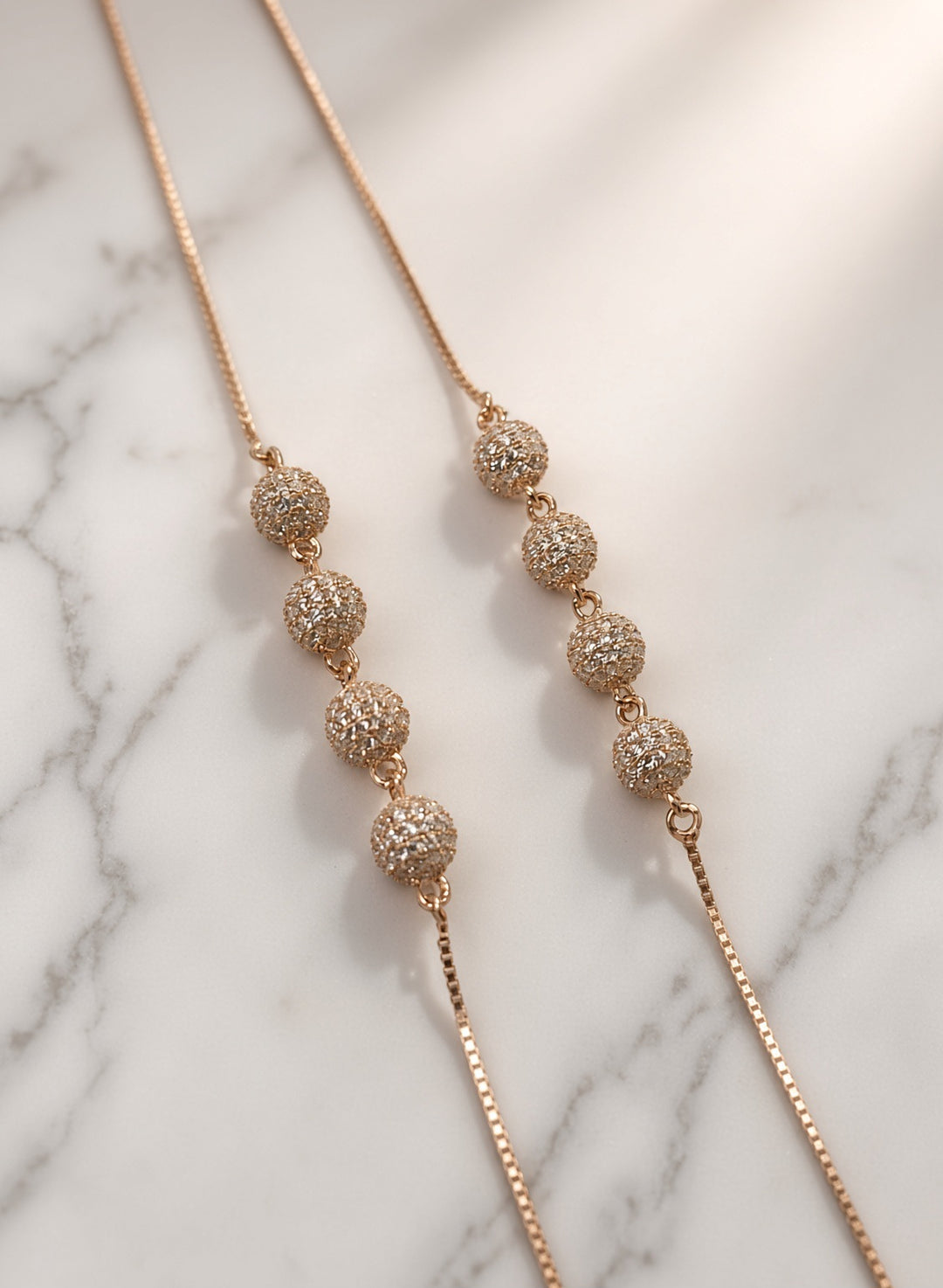 925 Silver Chine Anklet (Rosegold)