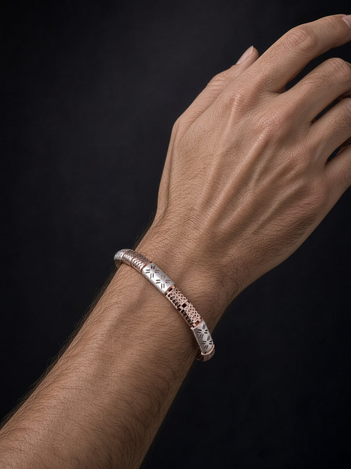 Silver 925 Horizon Cuff Bracelet (Men)