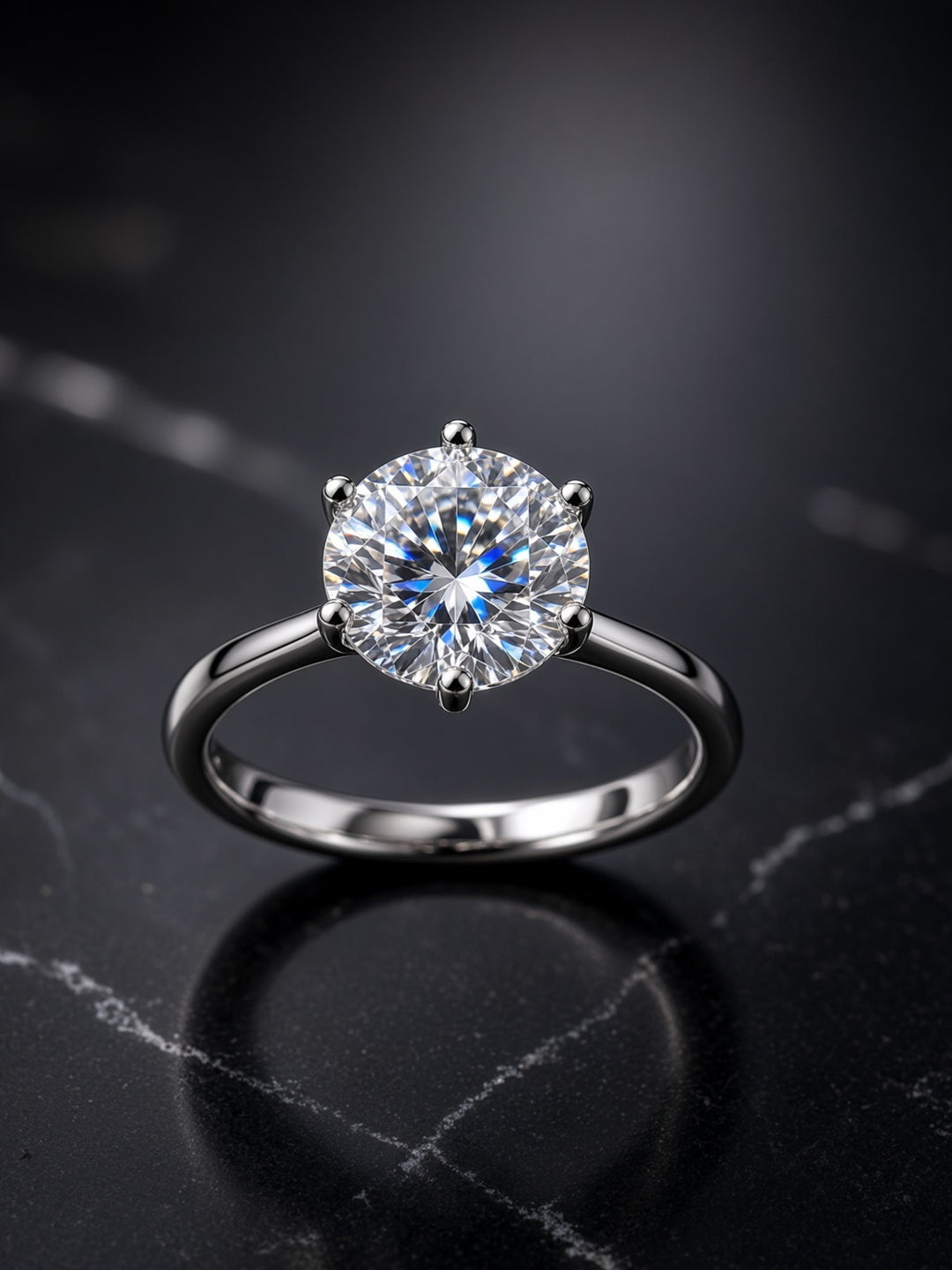 925 Silver Original Moissanite Ring - Adjustable