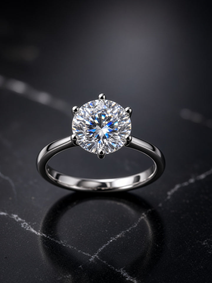 925 Silver Original Moissanite Ring - Adjustable