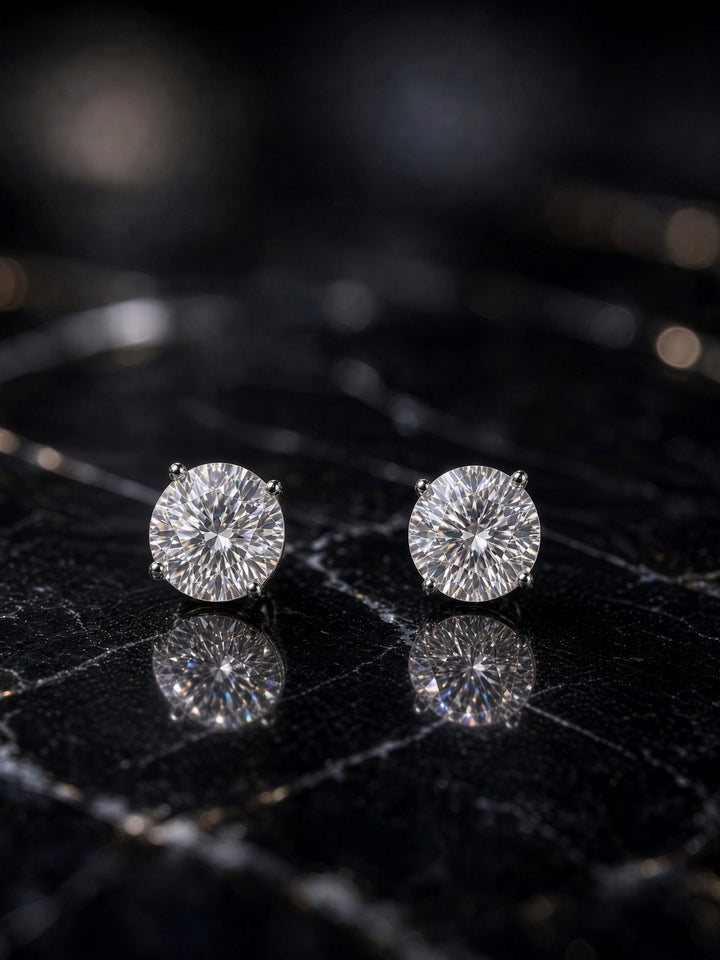 925 Silver Moissanite Earrings