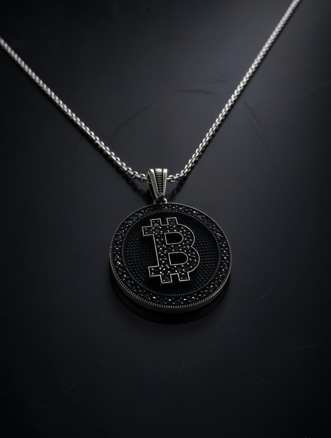 925 Silver Bitcoin Pendant (Men)