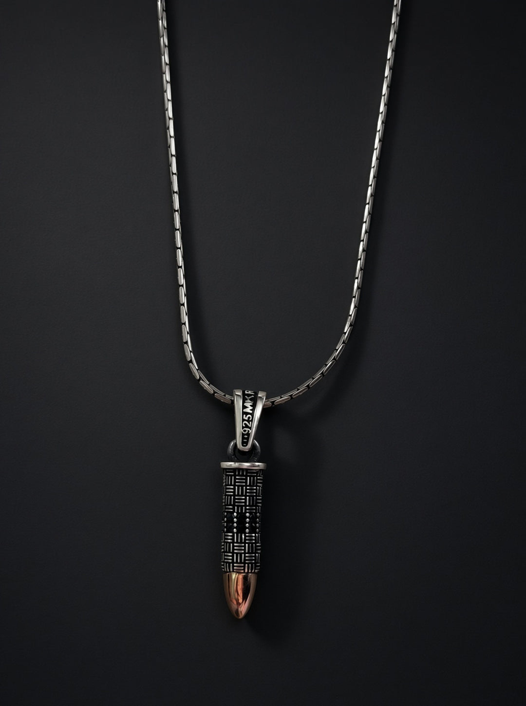 925 Silver Bullet Pendant (Men)
