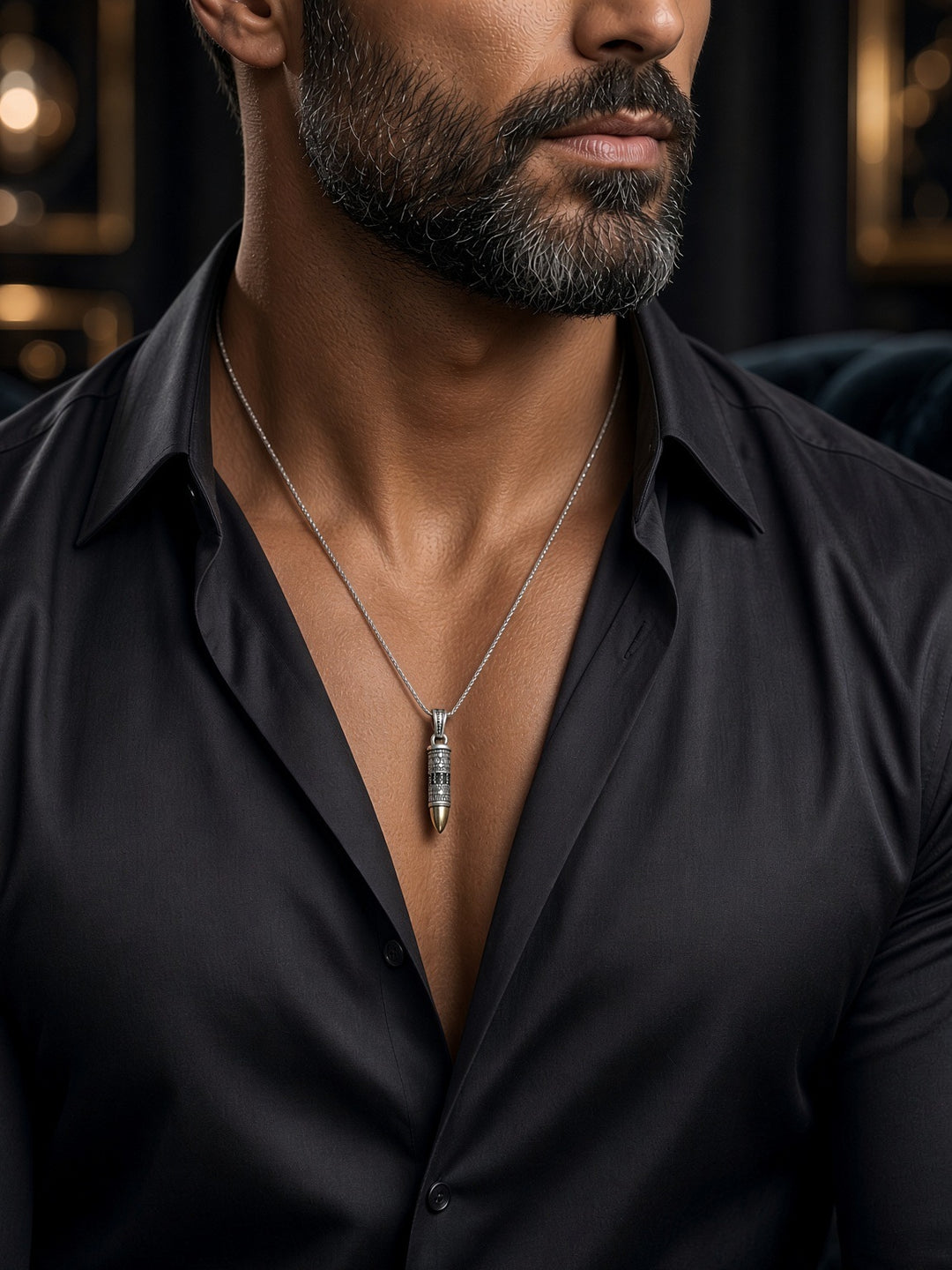 925 Silver Bullet Pendant (Men)