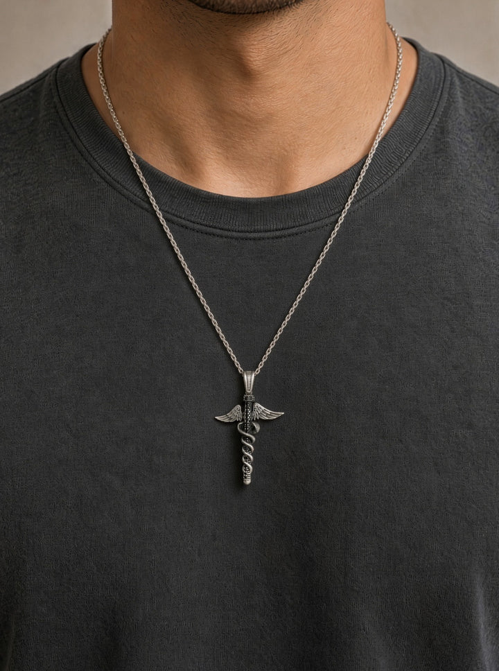 925 Silver Takshak Rendant (Men)