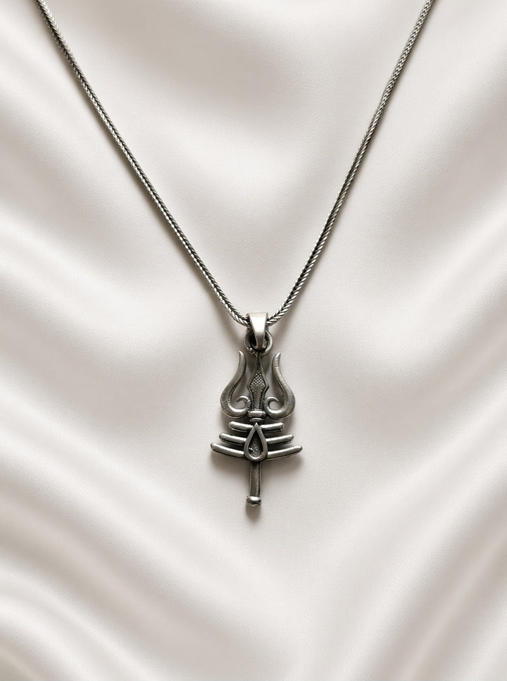 925 Silver Trident Pendant (Men)
