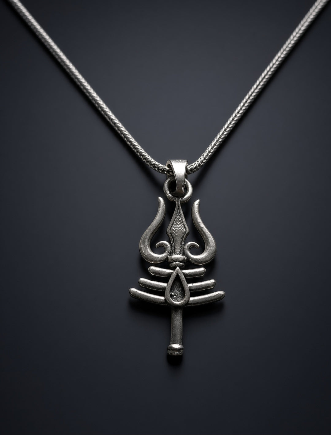 925 Silver Trident Pendant (Men)
