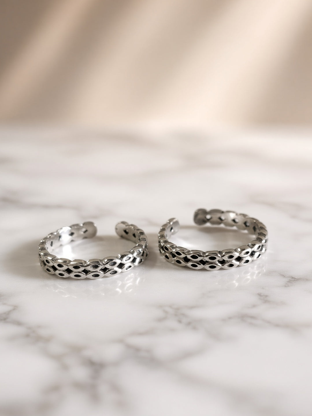 925 Siler Cracy Toe Rings