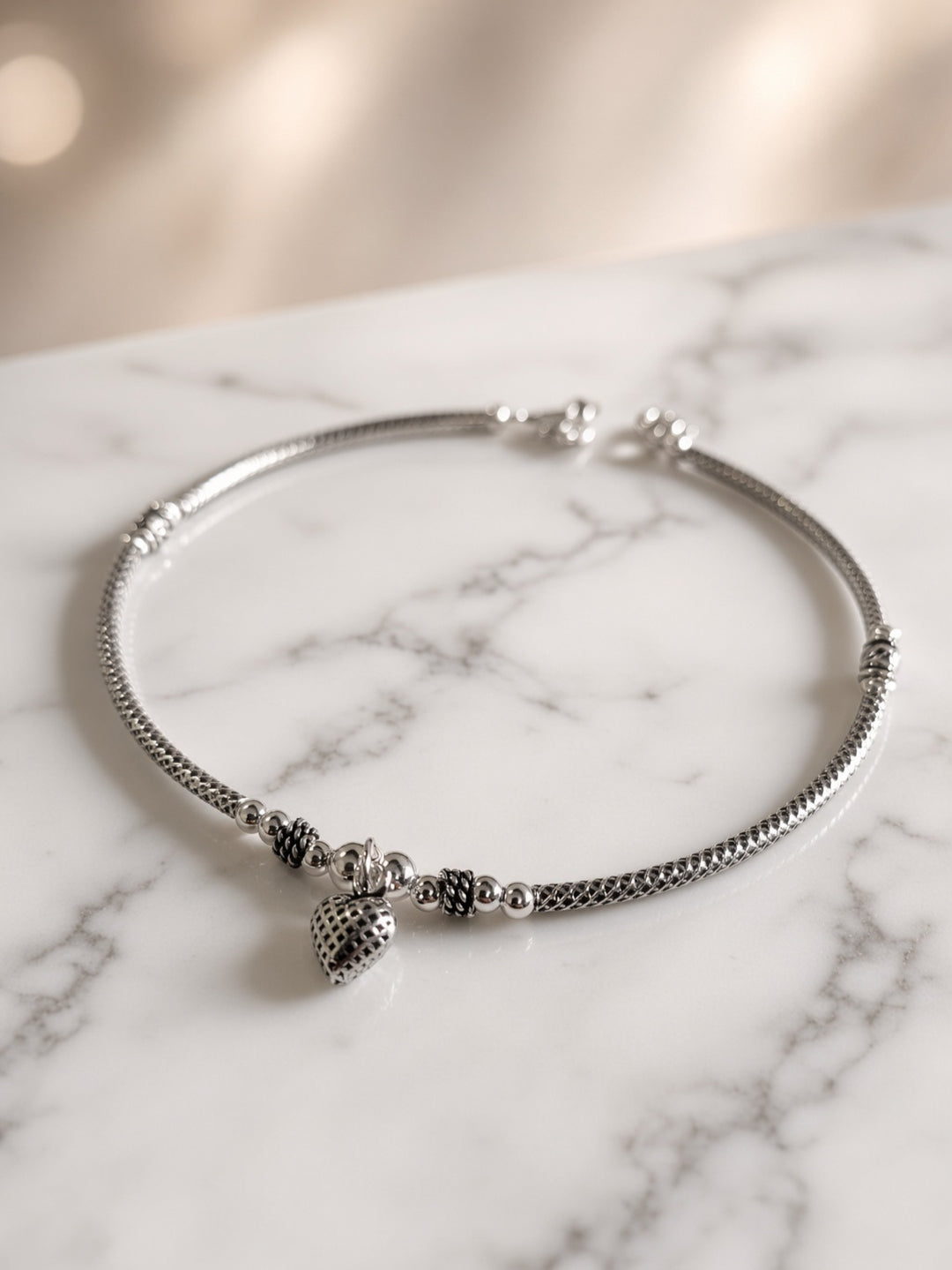 925 Silver Rynaa (Heart) Anklet