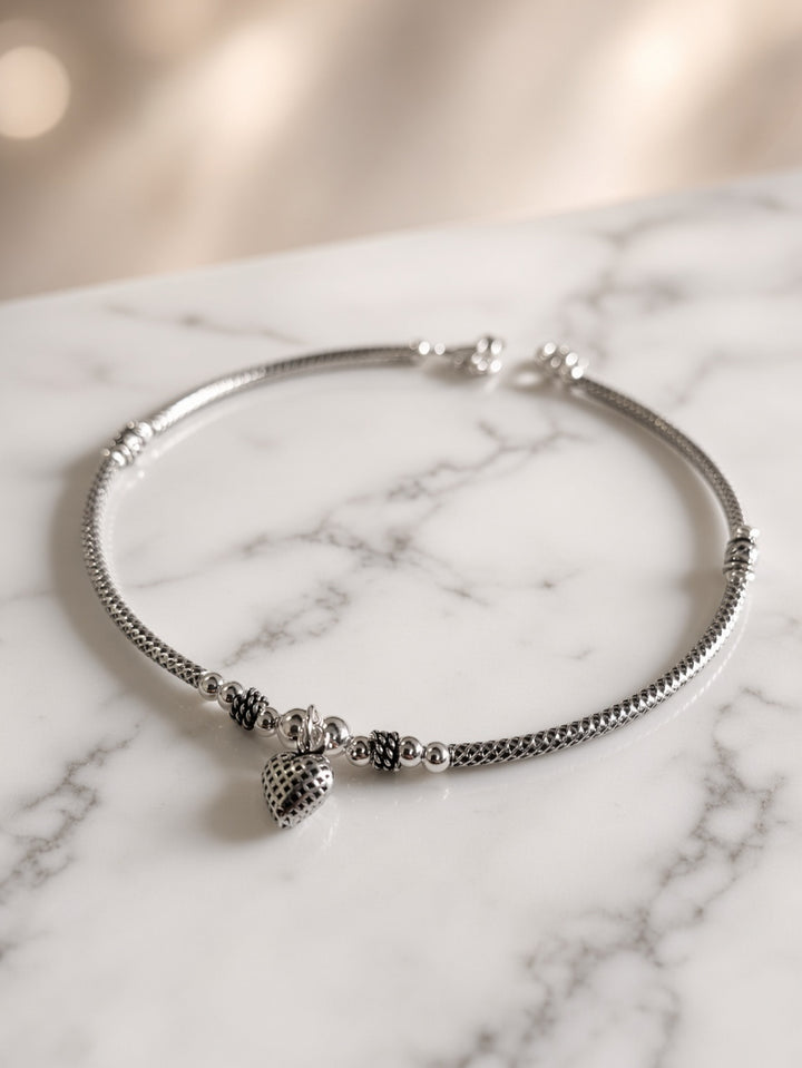 925 Silver Rynaa (Heart) Anklet