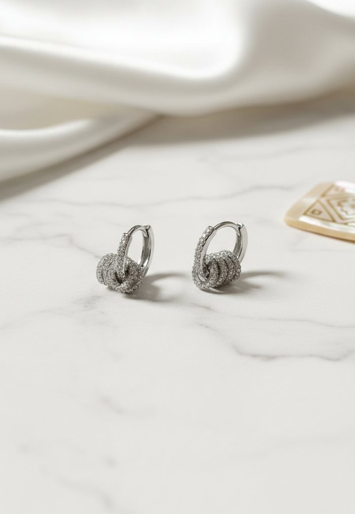Silver Ring Hoop Earrings