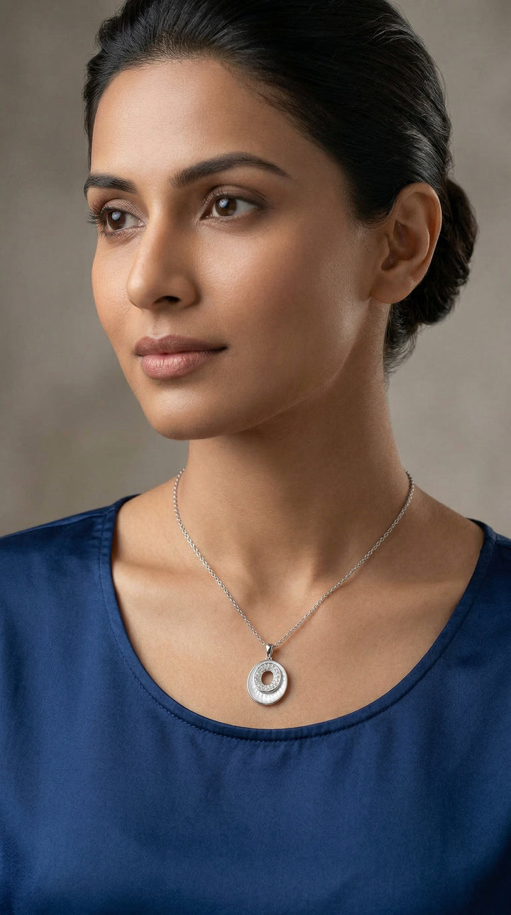 Silver Oval Pendant