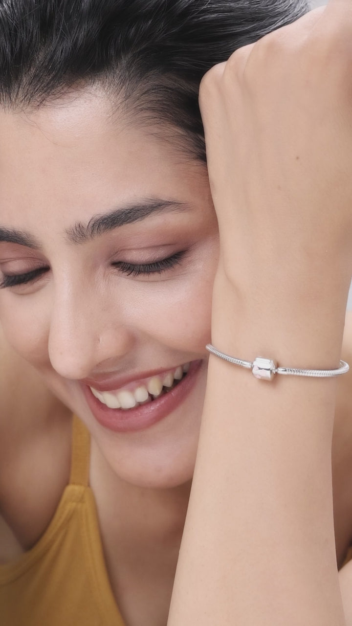 Silver Pink Pandora Bracelet