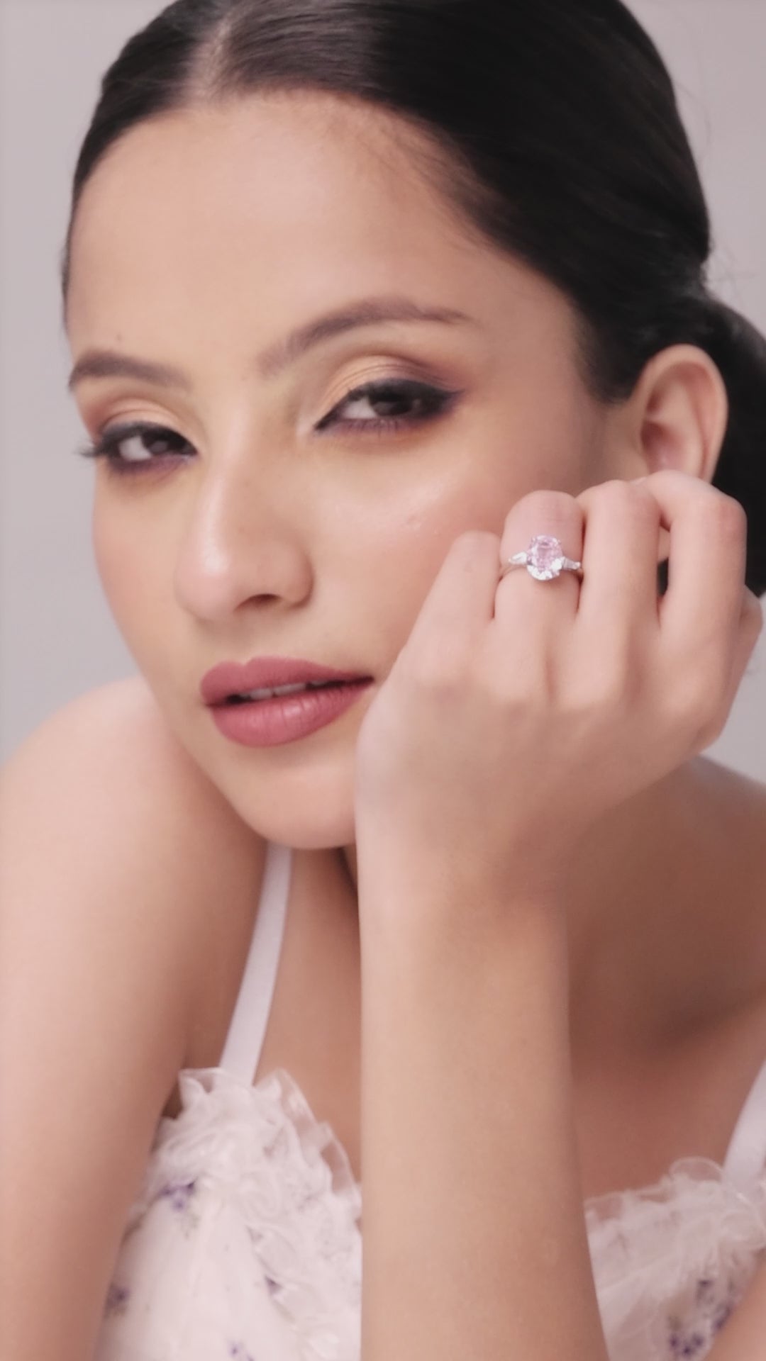 Sterling Silver Pink Diora Ring