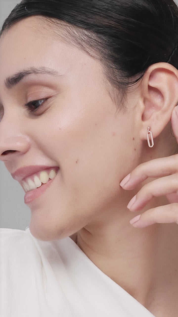 Silver Luna Earrings (Rosegold)