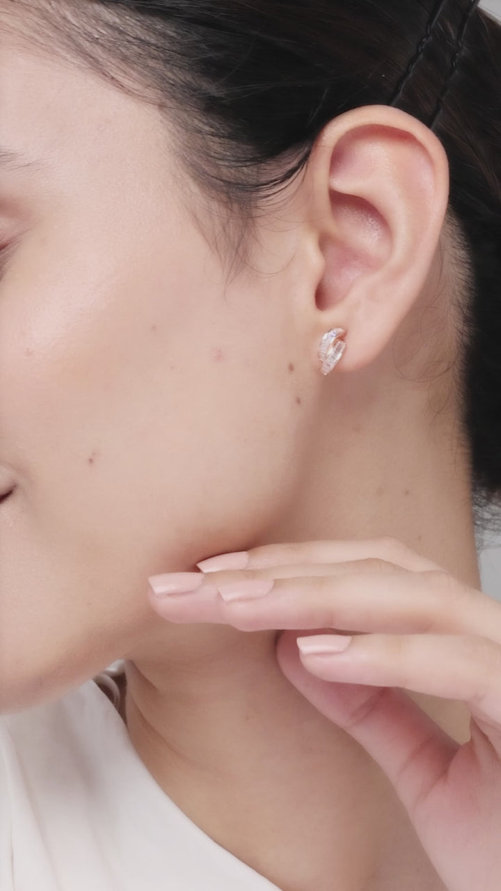 Oval Hoop Earrings (Rosegold)