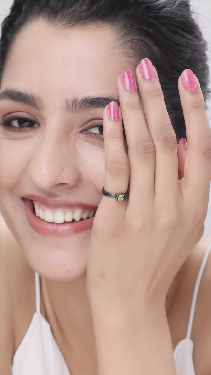 Black Silver Quba Ring
