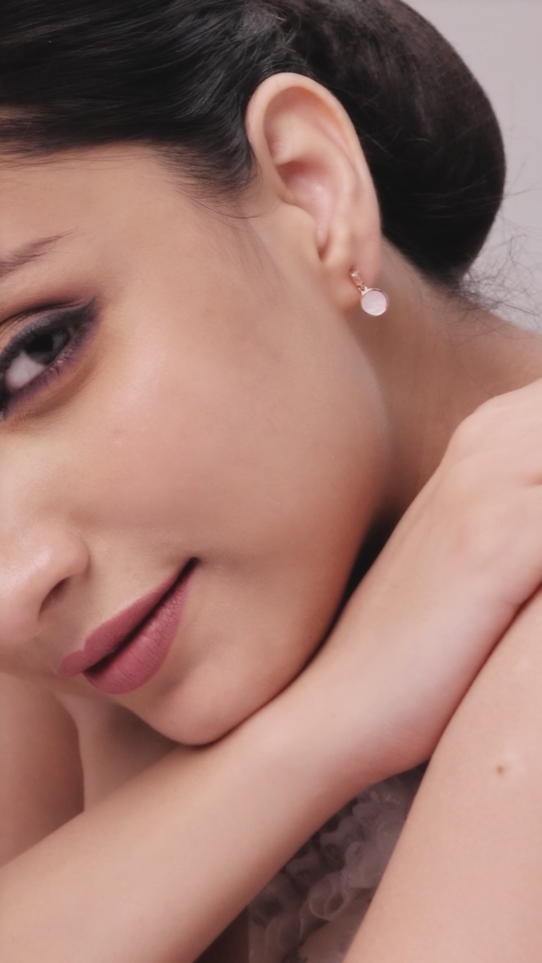Royal Rosy Silver Stud Earrings