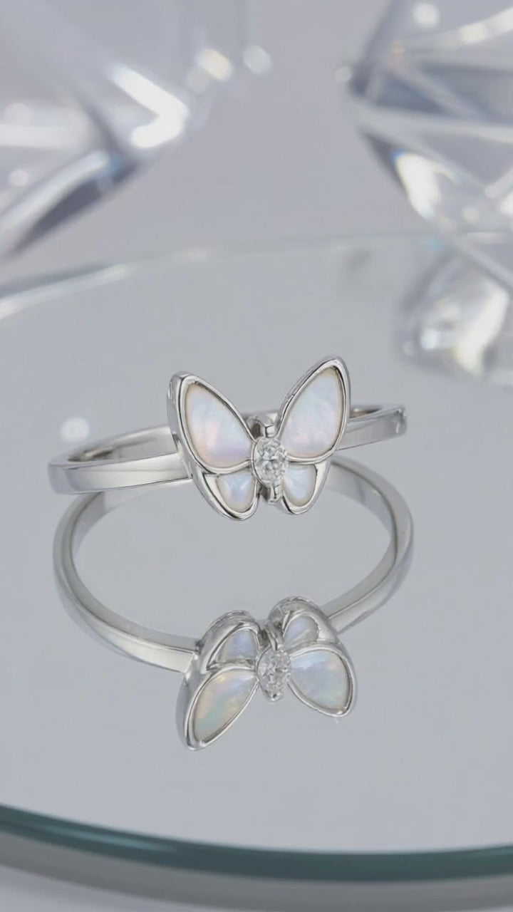 Sterling Silver Twisted Butterfly Ring
