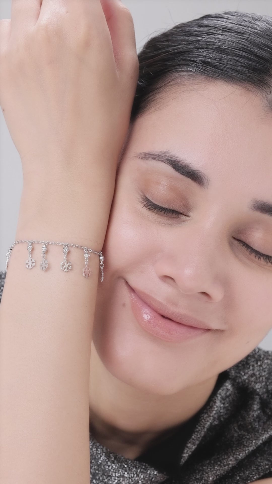 Silver Hanging Flower Bracelet