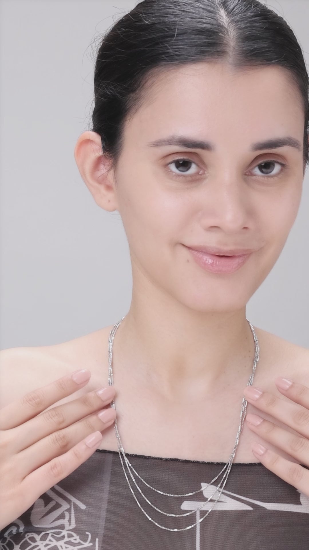 Silver 3-layered Chain