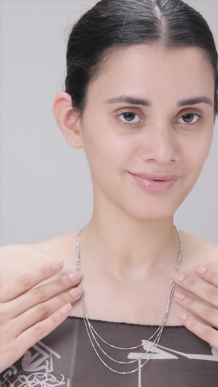 Silver 3-layered Chain