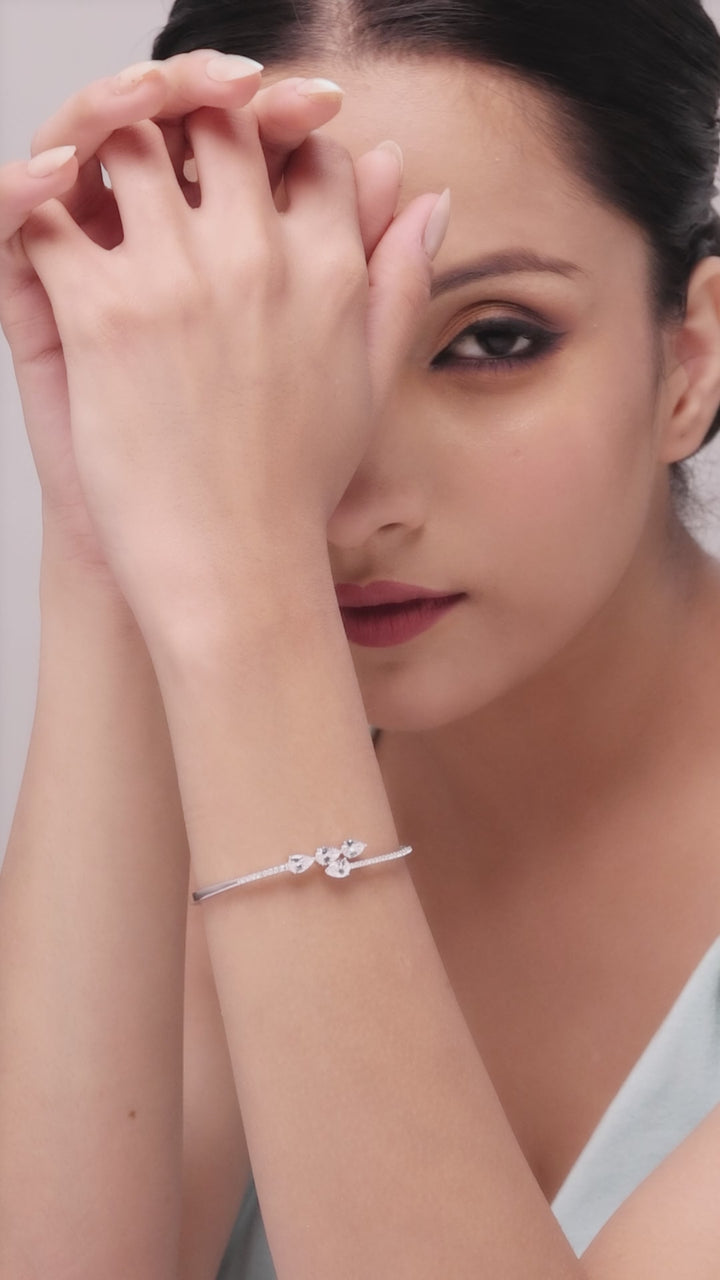 Sterling Silver Dropping Dew Bracelet