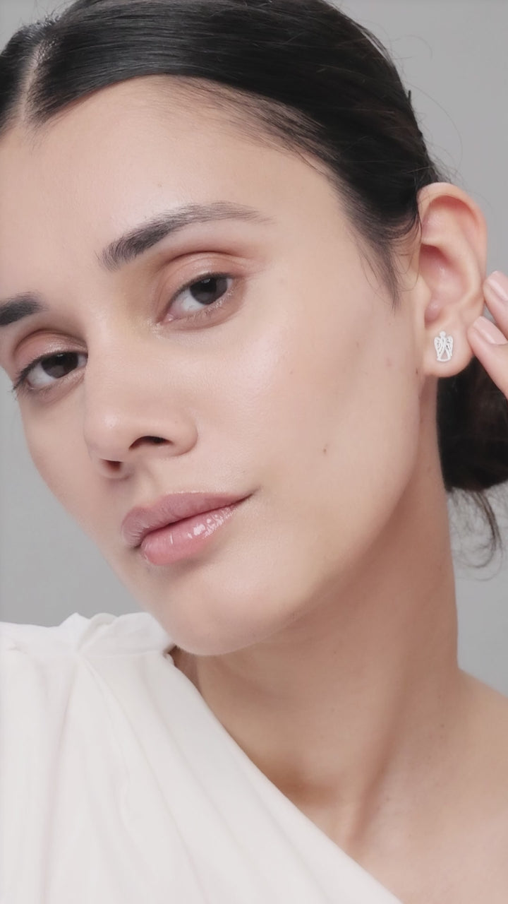 Silver Angel Earrings