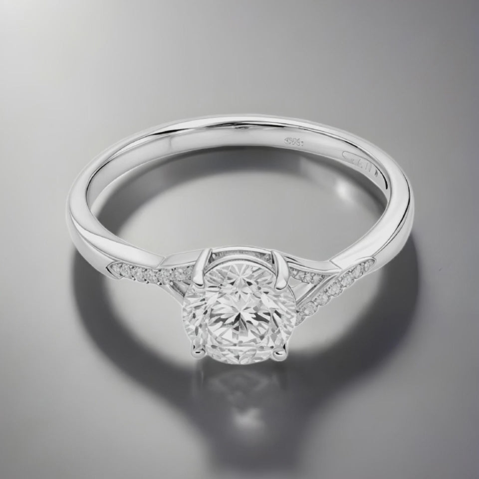 Sterling Silver Shimmer Stone Ring